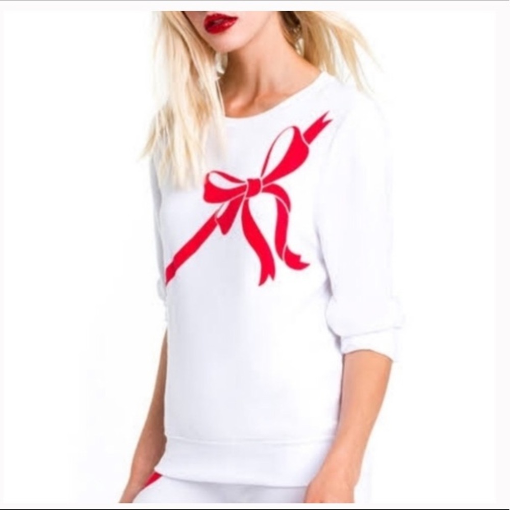 NWT WILDFOX Red Ribbon Baggy Beach Jumper Medium